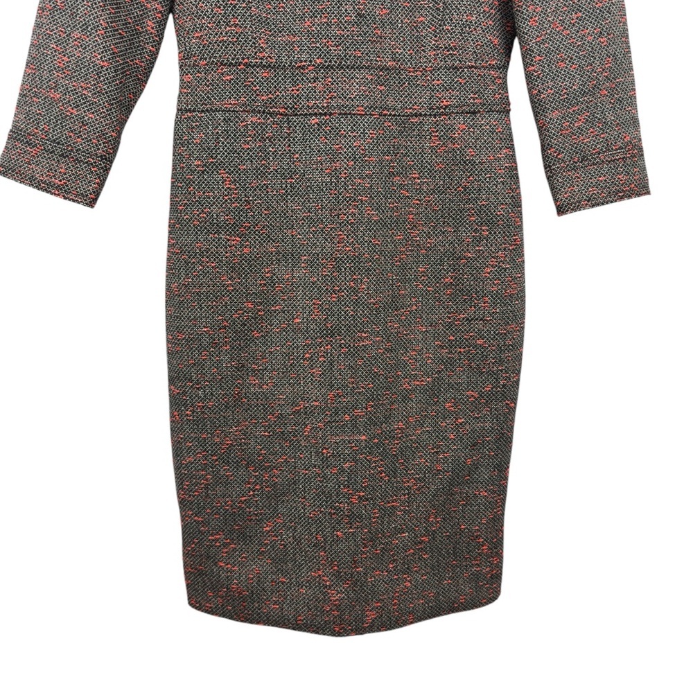 J. Crew Tweed Midi Dress in Gray with Pink Speckle - Picture 11 of 16